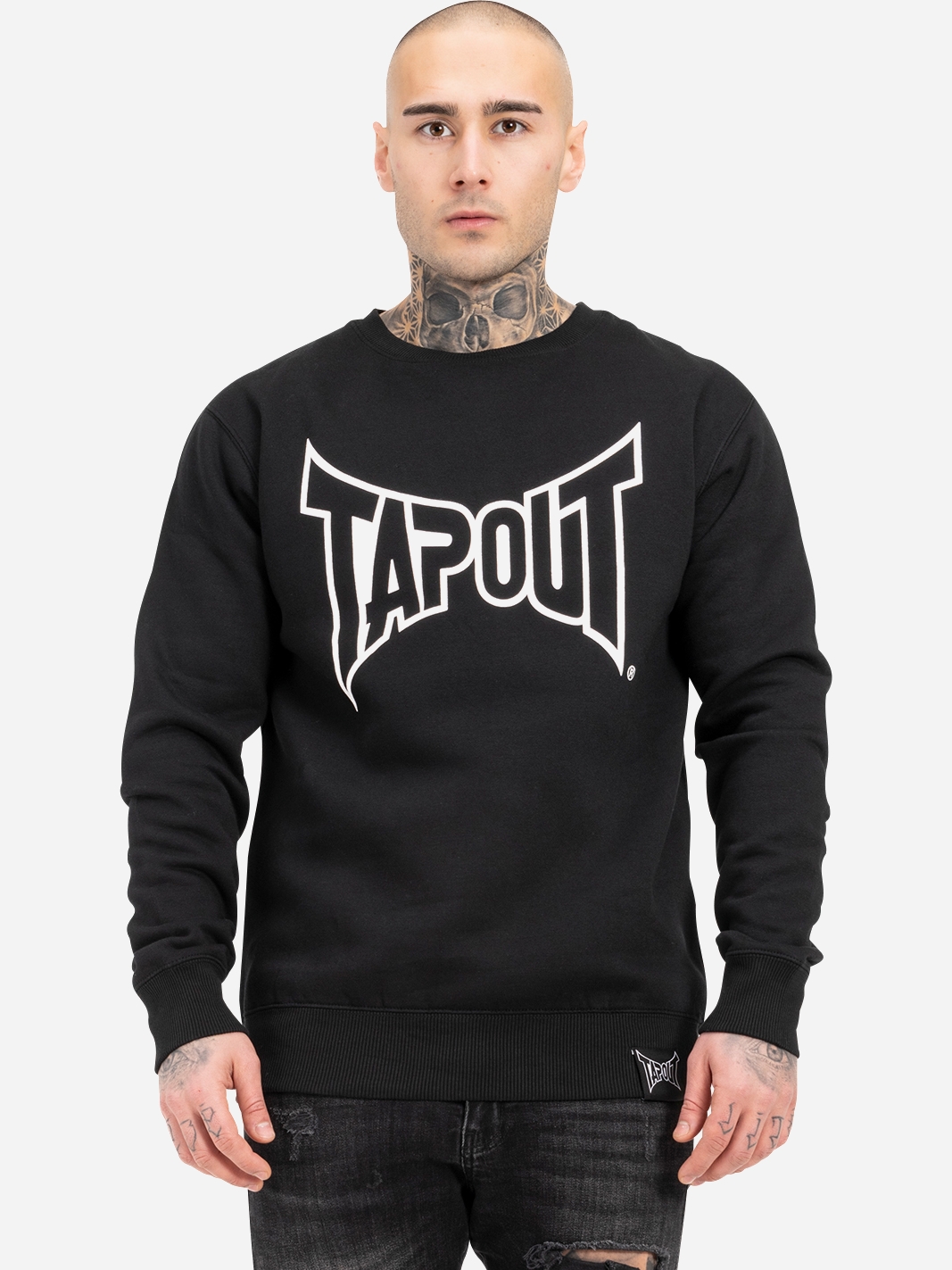 Акція на Світшот на флісі чоловічий Tapout Marfa sweater 940061 M Чорний від Rozetka