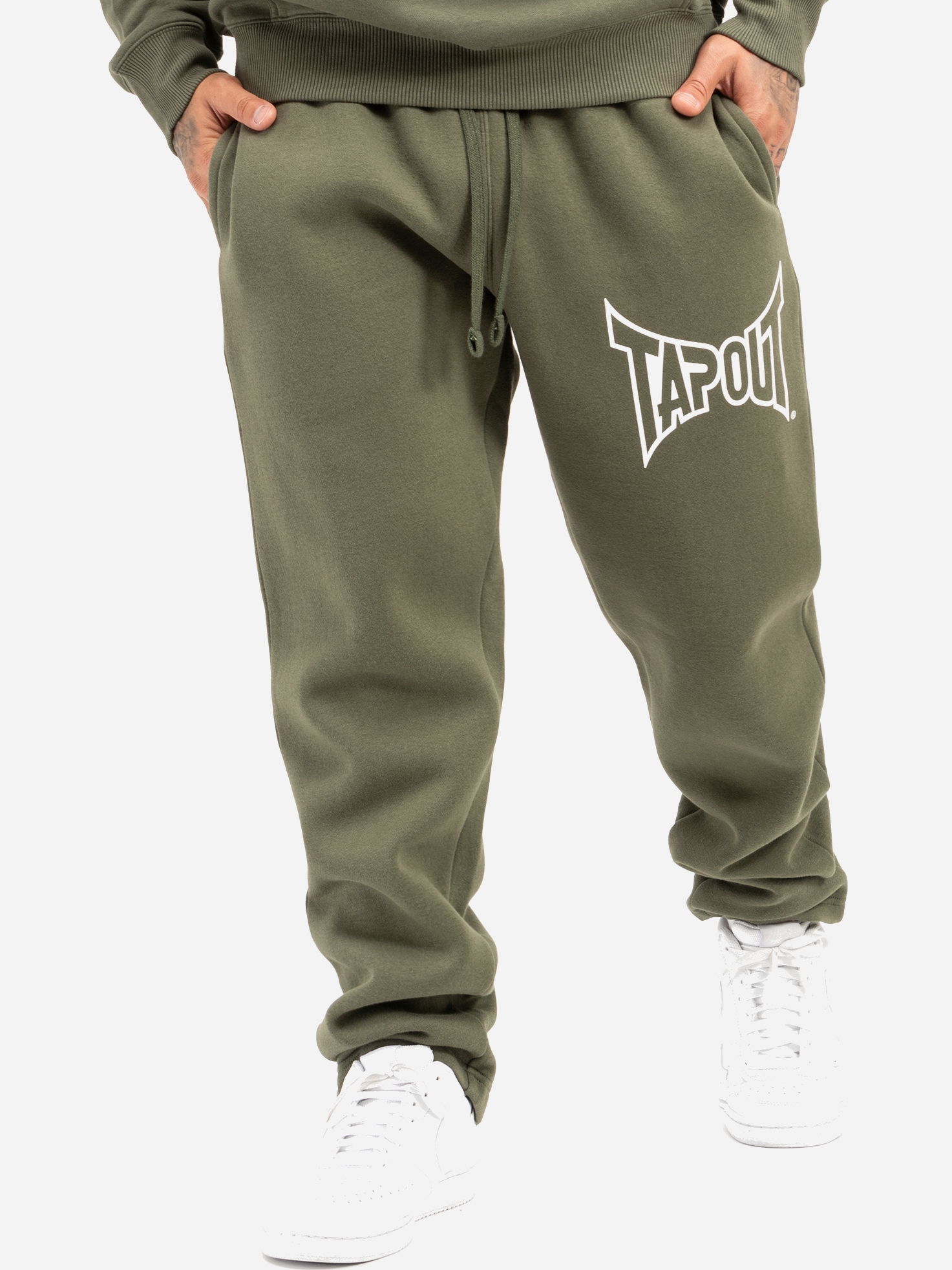 Акція на Спортивні штани чоловічі Tapout Lifestyle basic jogger 940008 2XL Оливкові від Rozetka