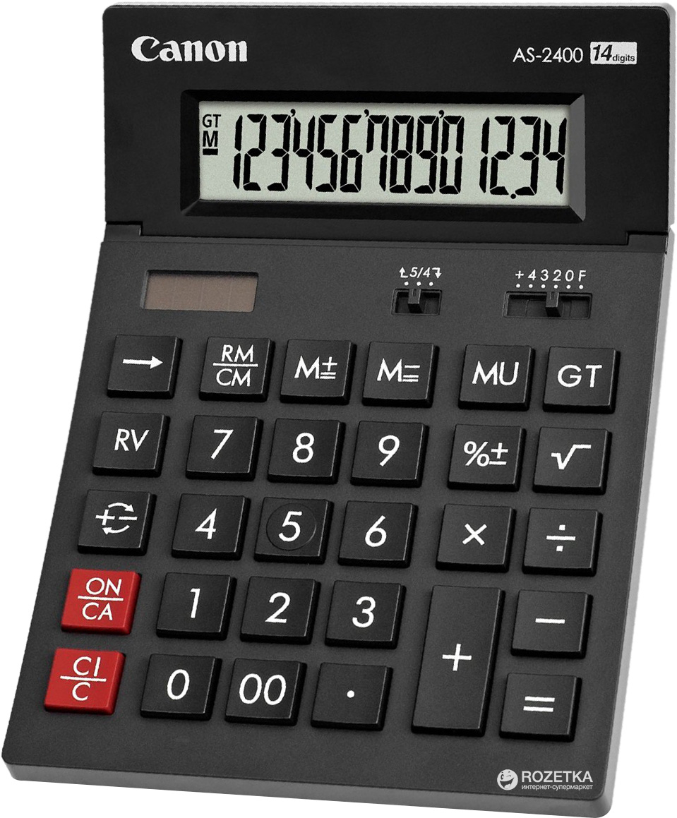 

Калькулятор электронный Canon 14-разрядный AS-2400 (4585B001AA)