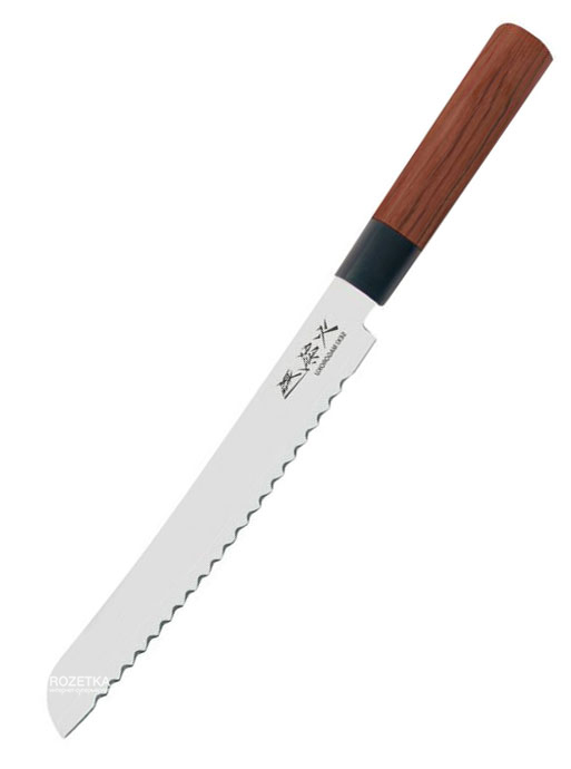

Профессиональный нож Kai Seki Magoroku Redwood для хлеба 225 мм Brown (MGR-0225B)