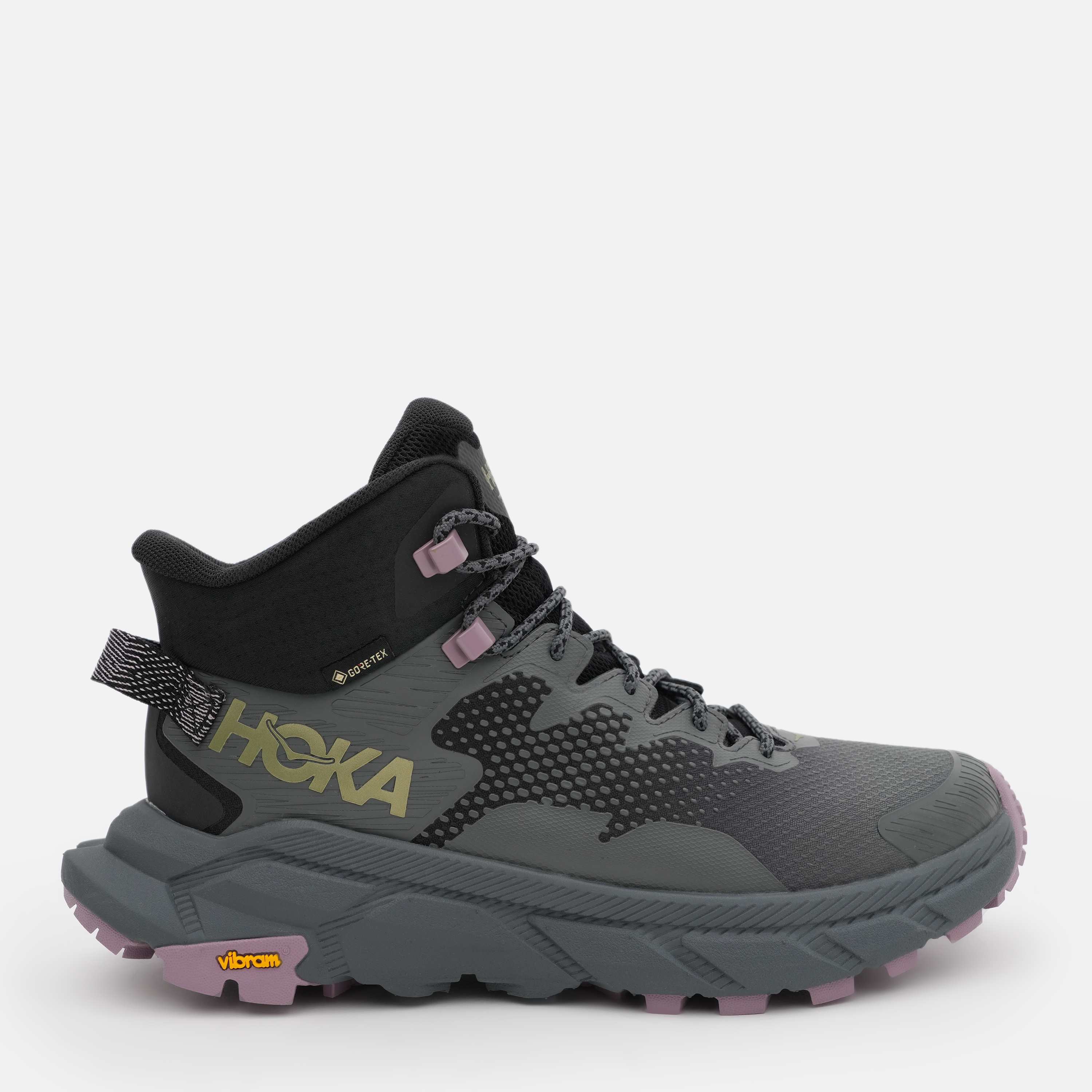 Акція на Жіночі черевики для туризму низькі з Gore-Tex HOKA ONE ONE Trail Code Gtx 1123166F-BCSTL 37 1/3 (6US) 23 см Чорні від Rozetka