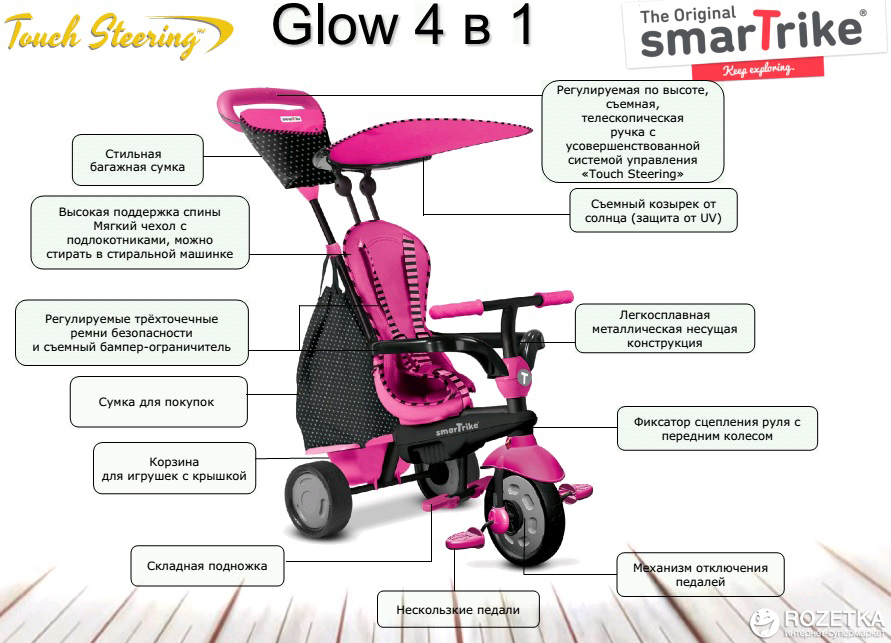 Smart trike glow cheap 4 in 1