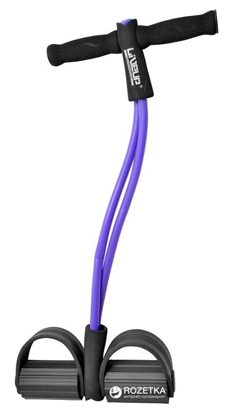 

Эспандер с упорами для ног LiveUp Soft Pull 62 см Purple (LS3205)