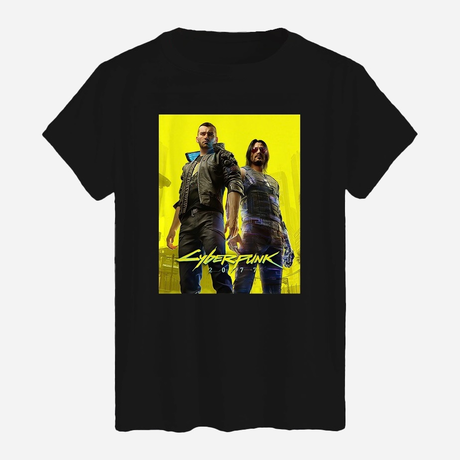 Акція на Футболка бавовняна довга чоловіча Likey Cyberpunk 2077 M150-2505 3XL Чорна від Rozetka