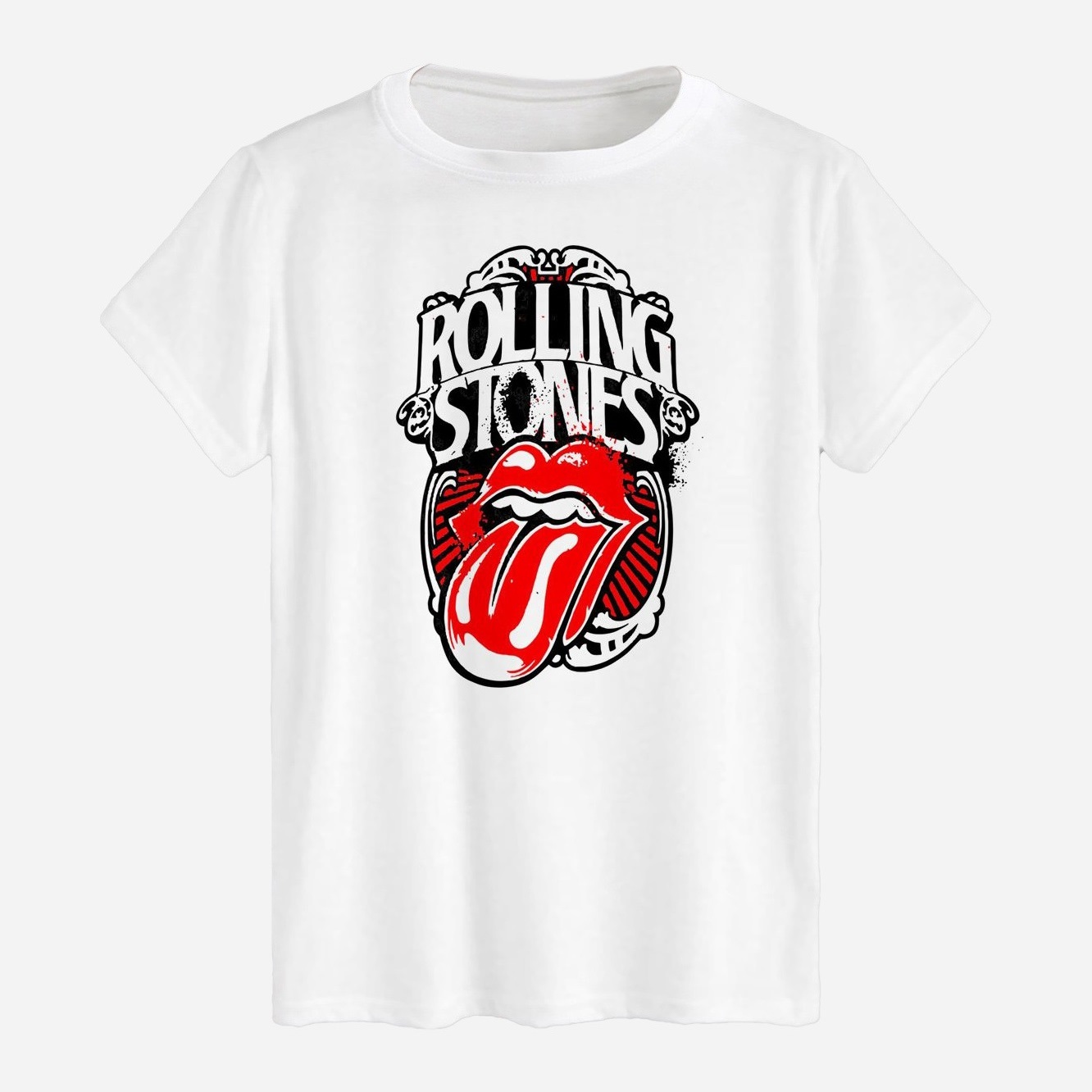 Акція на Футболка бавовняна довга чоловіча Likey Rolling Stones M150-0424 XS Біла від Rozetka