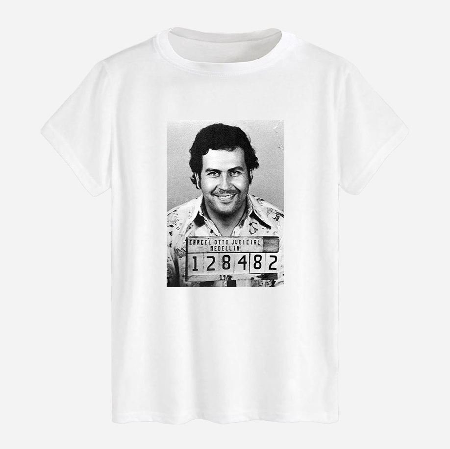 Акція на Футболка бавовняна довга чоловіча Likey Pablo Escobar M150-1734 3XL Біла від Rozetka