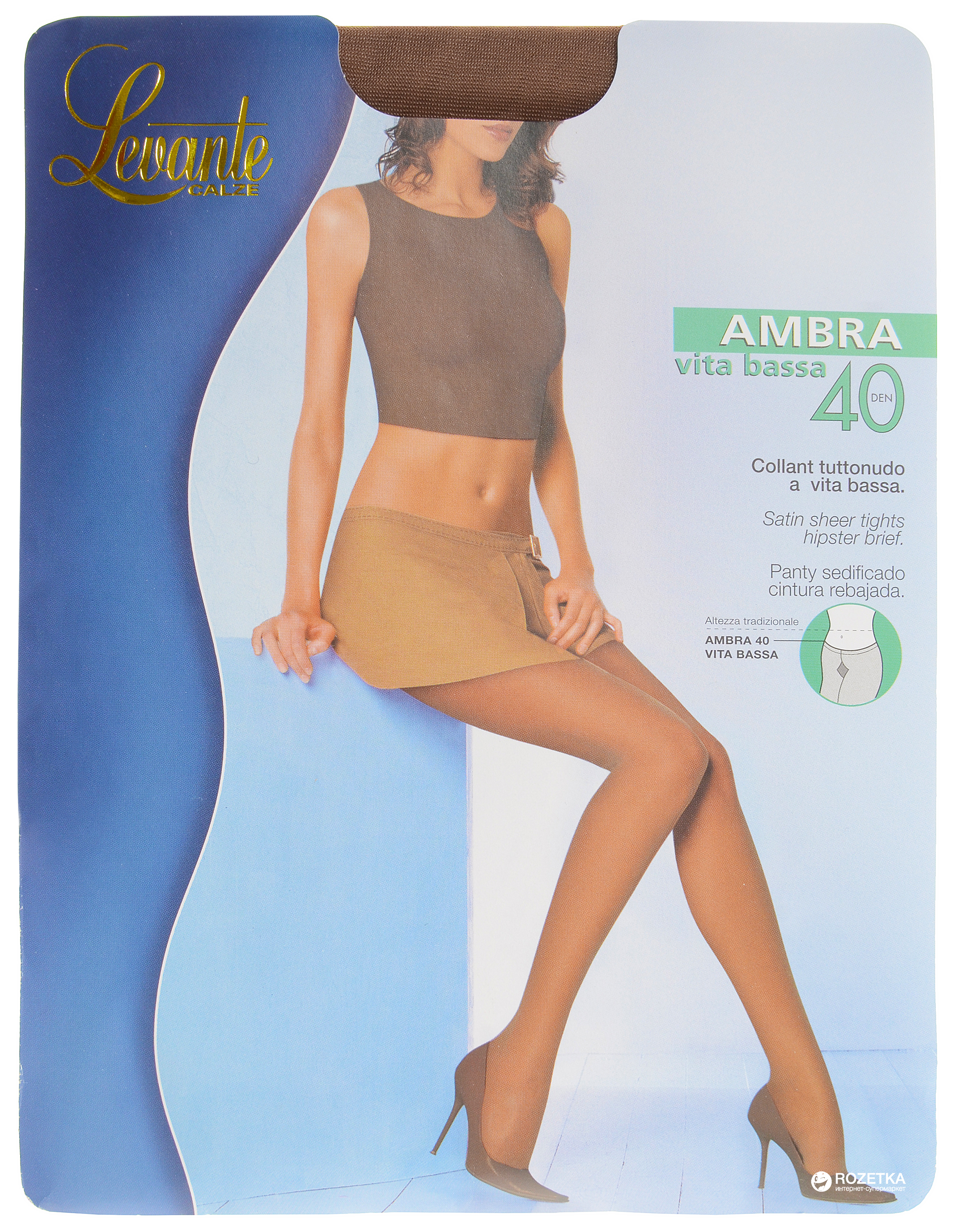 

Колготки Levante Ambra Vita Bassa 40 Den 4 р Glace