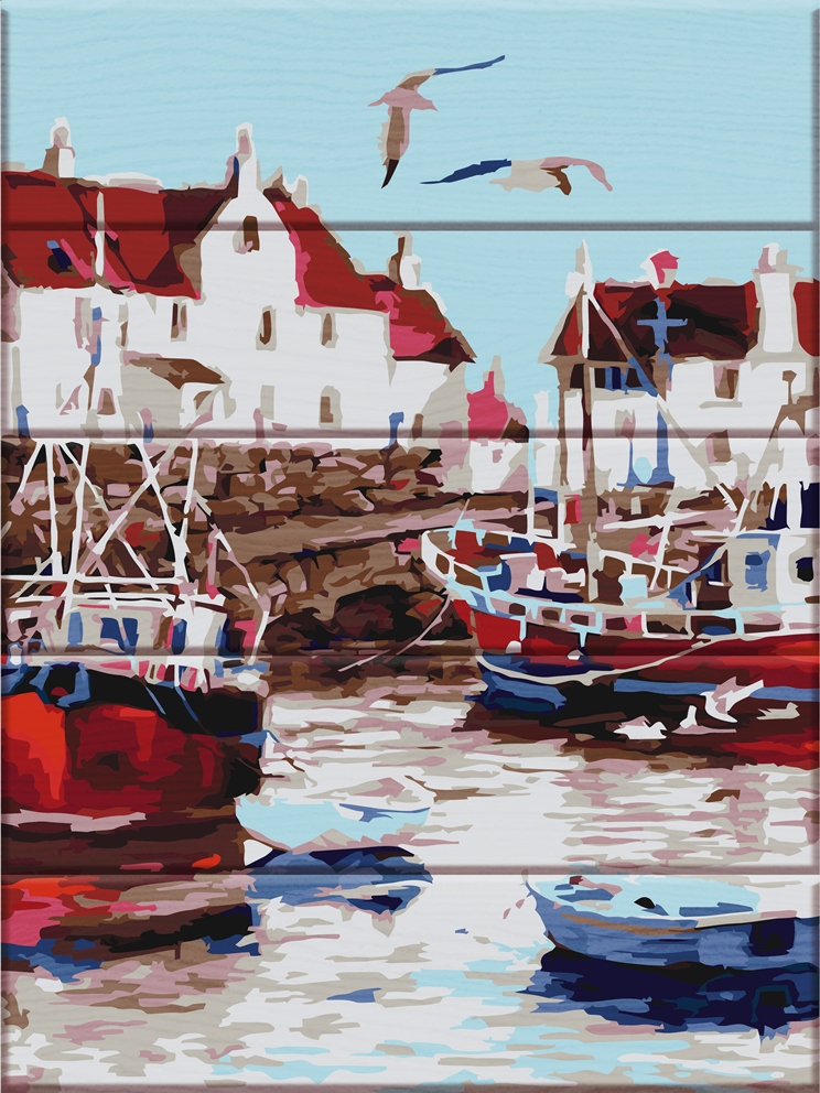 

Картина по номерам ArtStory Гавань 40*30 см на дереве (в коробке) арт.ASW107