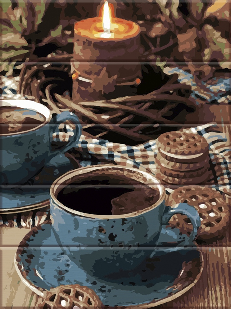 

Картина по номерам ArtStory Уютный вечер 40*30 см на дереве (в коробке) арт.ASW112