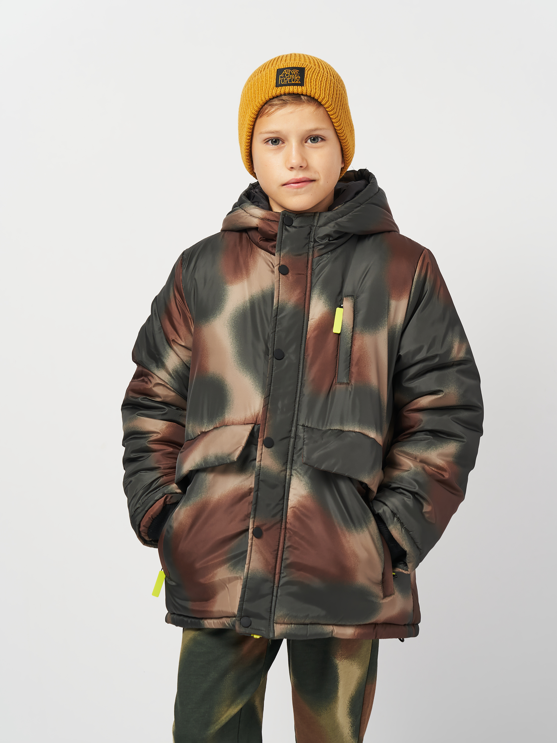 Акція на Дитяча зимова куртка для хлопчика Coccodrillo Outerwear Boy Kids ZC4152109OBK-022 110 см Різнобарвна від Rozetka