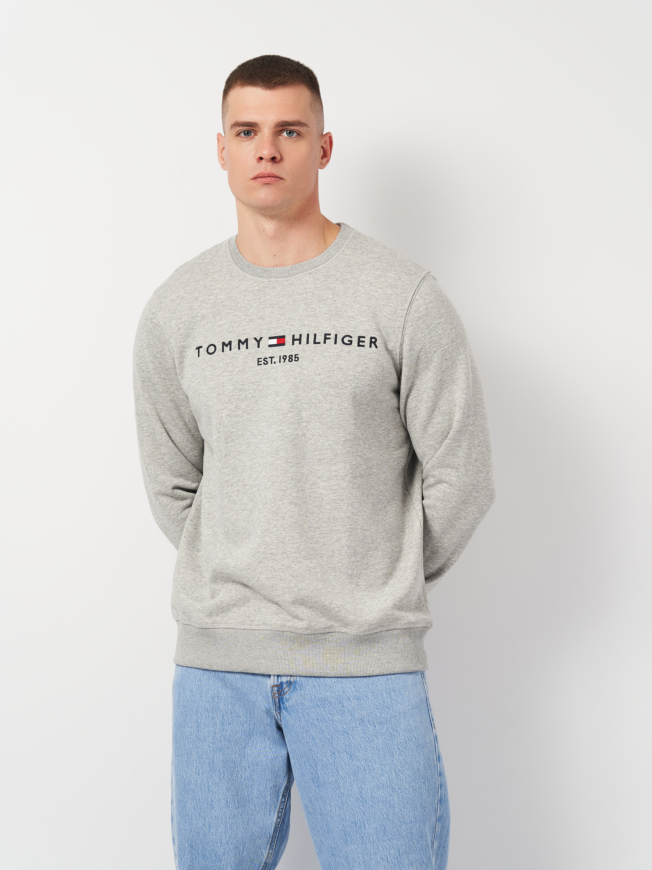 Акція на Світшот чоловічий Tommy Hilfiger 11402.5 XL Сірий від Rozetka