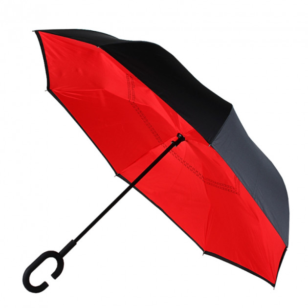 

Зонт Наоборот Up-brella - Зонт Обратного Сложения Антизонт (Умный Зонт) Черный/красный