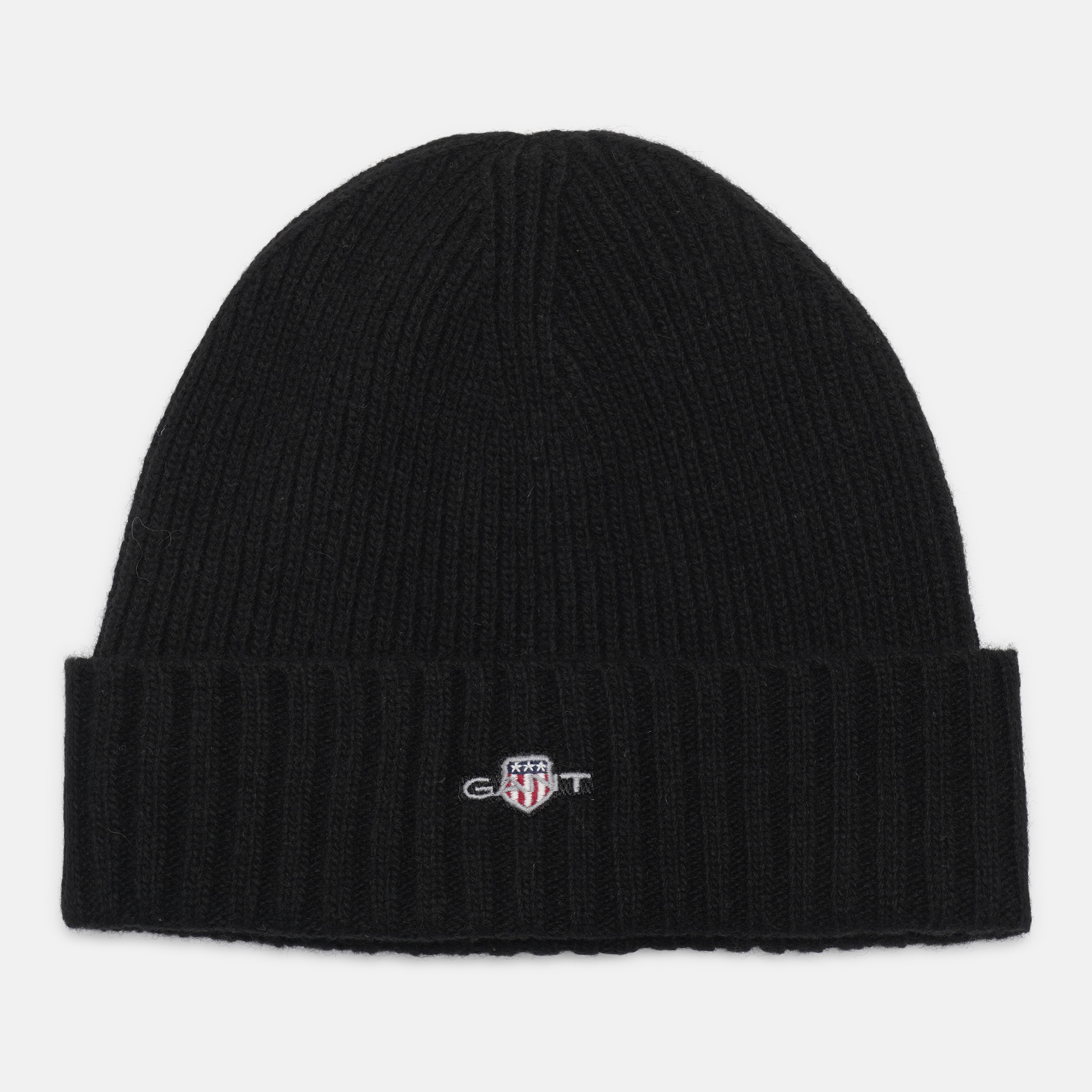 Акція на Шапка чоловіча GANT Unisex. Shield Wool Beanie 9910023-5 One Size Чорна від Rozetka