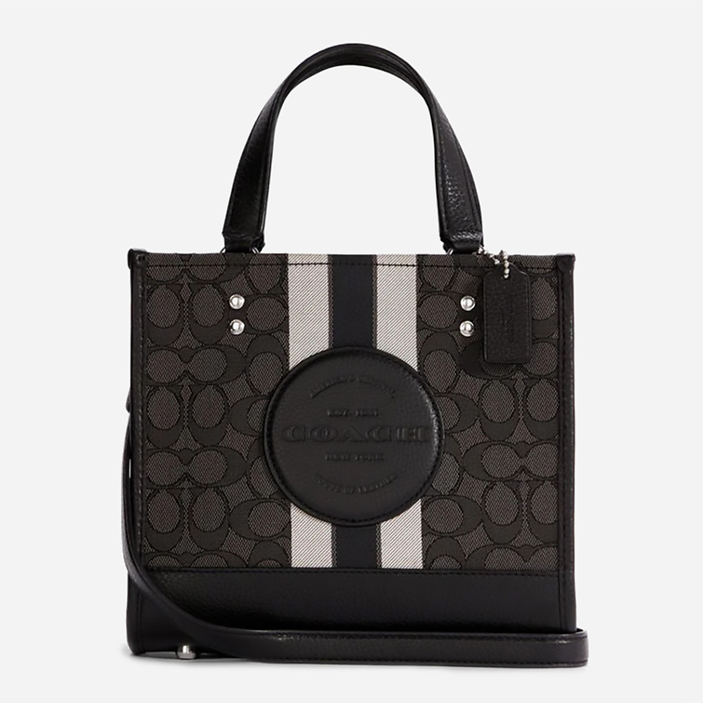 Акція на Сумка крос-боді через плече жіноча маленька Coach Dempsey Tote 22 BG-COA-28 Коричнева від Rozetka