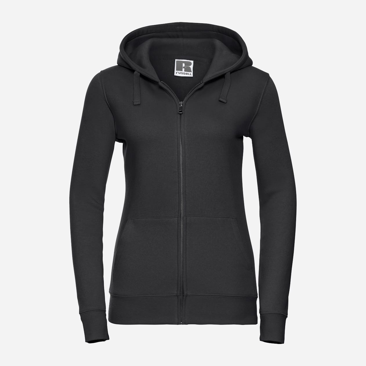 Акція на Толстовка на блискавці з капюшоном жіноча Russell Premium Authentic Zipped Hooded 0R266F XS Чорна від Rozetka