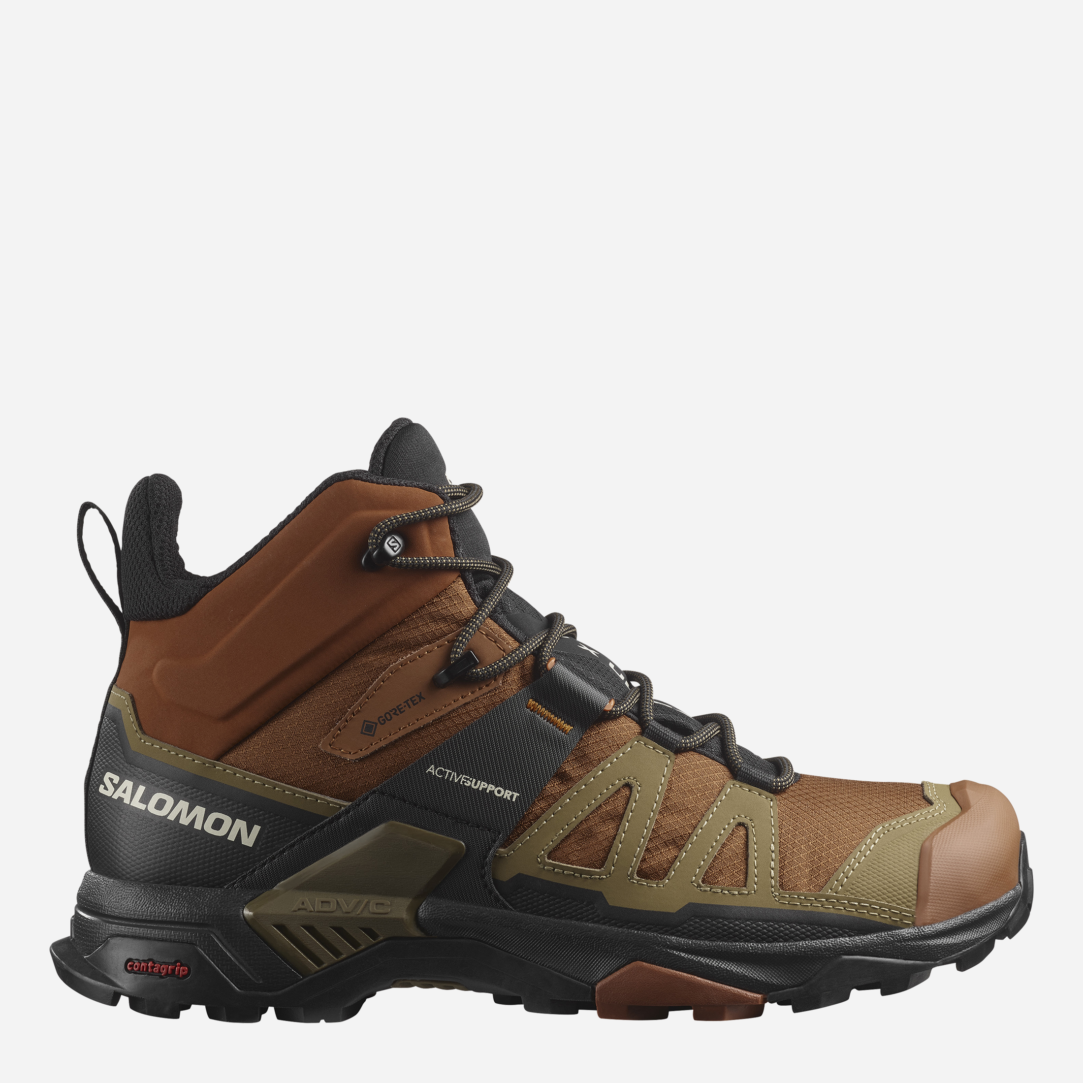 Акція на Чоловічі черевики з Gore-Tex Salomon X Ultra 4 Mid Gtx L47685400 42.5 (9US/8.5UK) 27 см Коричневі від Rozetka