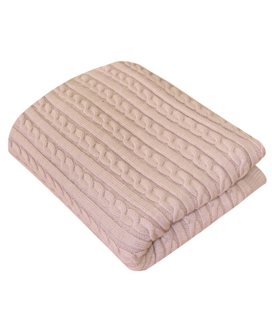

Плед вязаный Прованс SOFT косы Пудра (150) 220*240 см акриловый арт.013908
