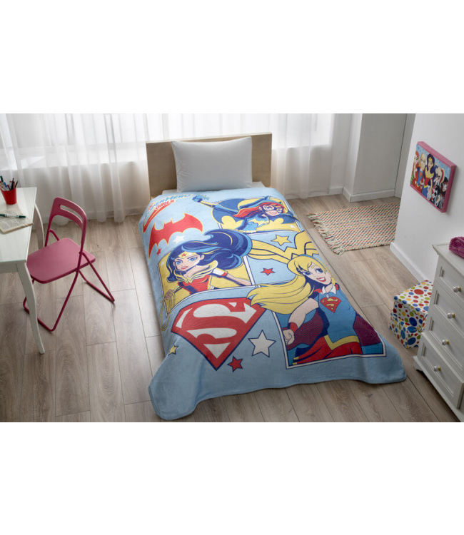 

Плед Tac Disney SuperHero Girls полуторный 160*220 см подростковый арт.TAC71120821