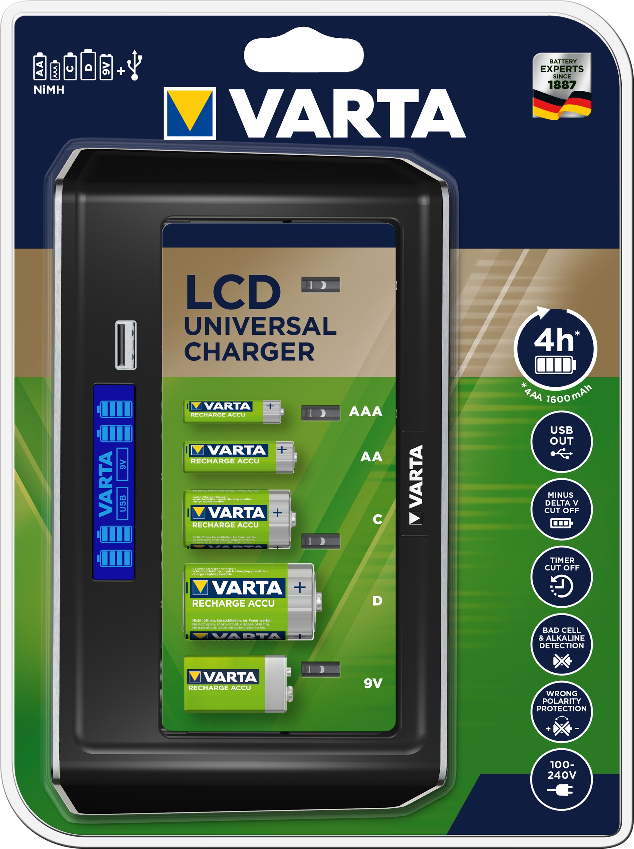 Зарядное устройство Varta LCD Universal Charger 57675 BLI 1 ...