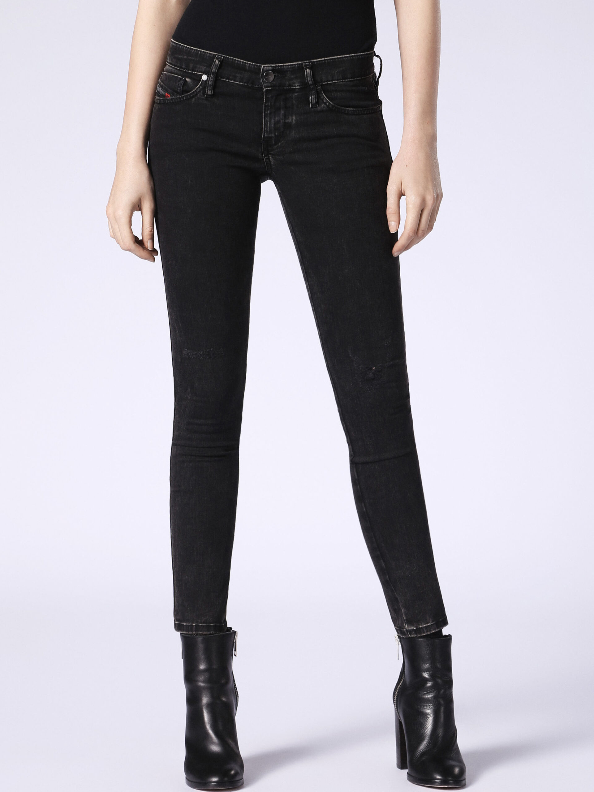 Акція на Джинси Skinny жіночі Diesel OOS0EC-0687G-02-28-32-TN W28L32 Чорні від Rozetka