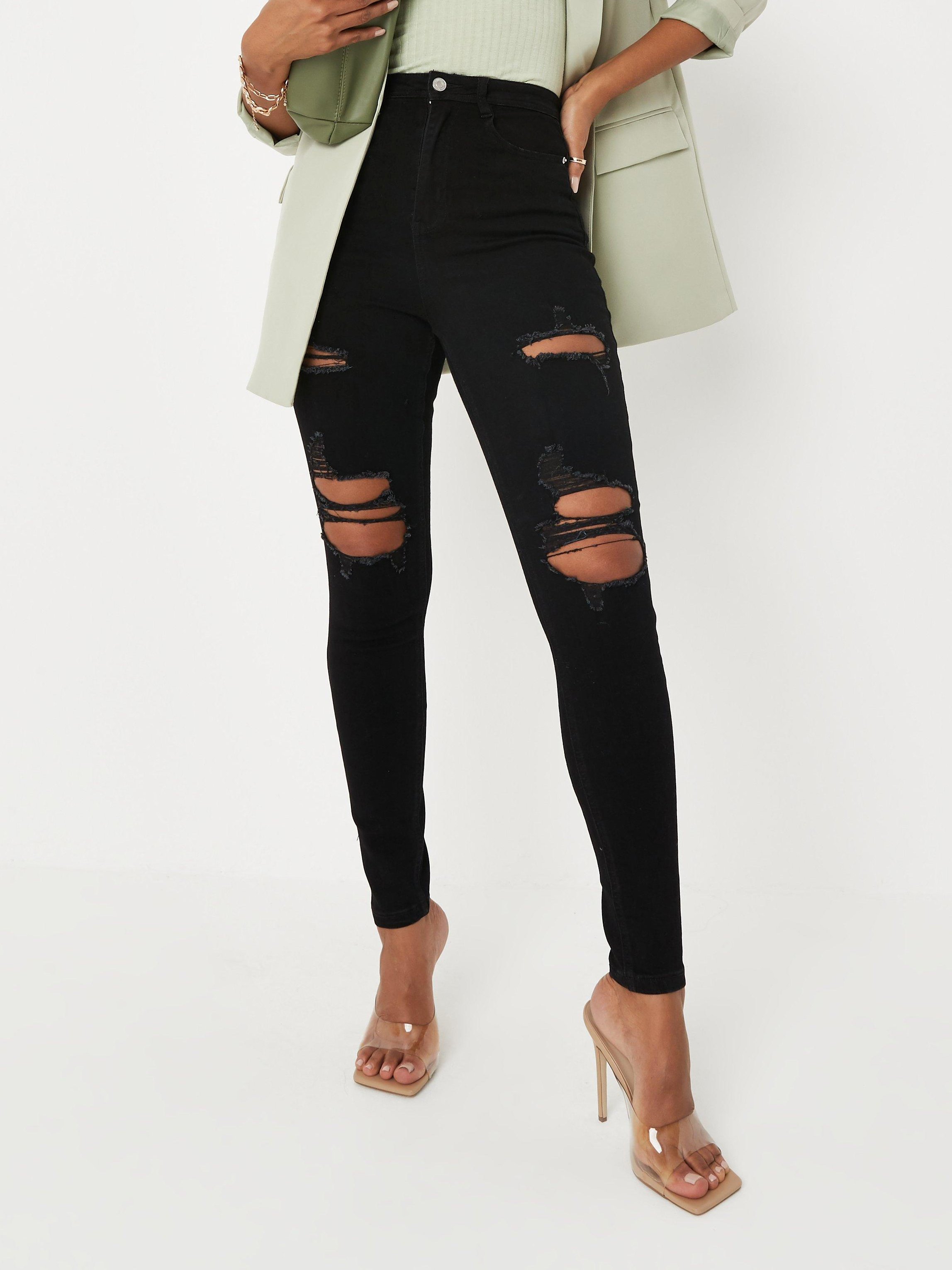 Акція на Джинси Skinny жіночі Missguided G1808508 38S Чорні від Rozetka