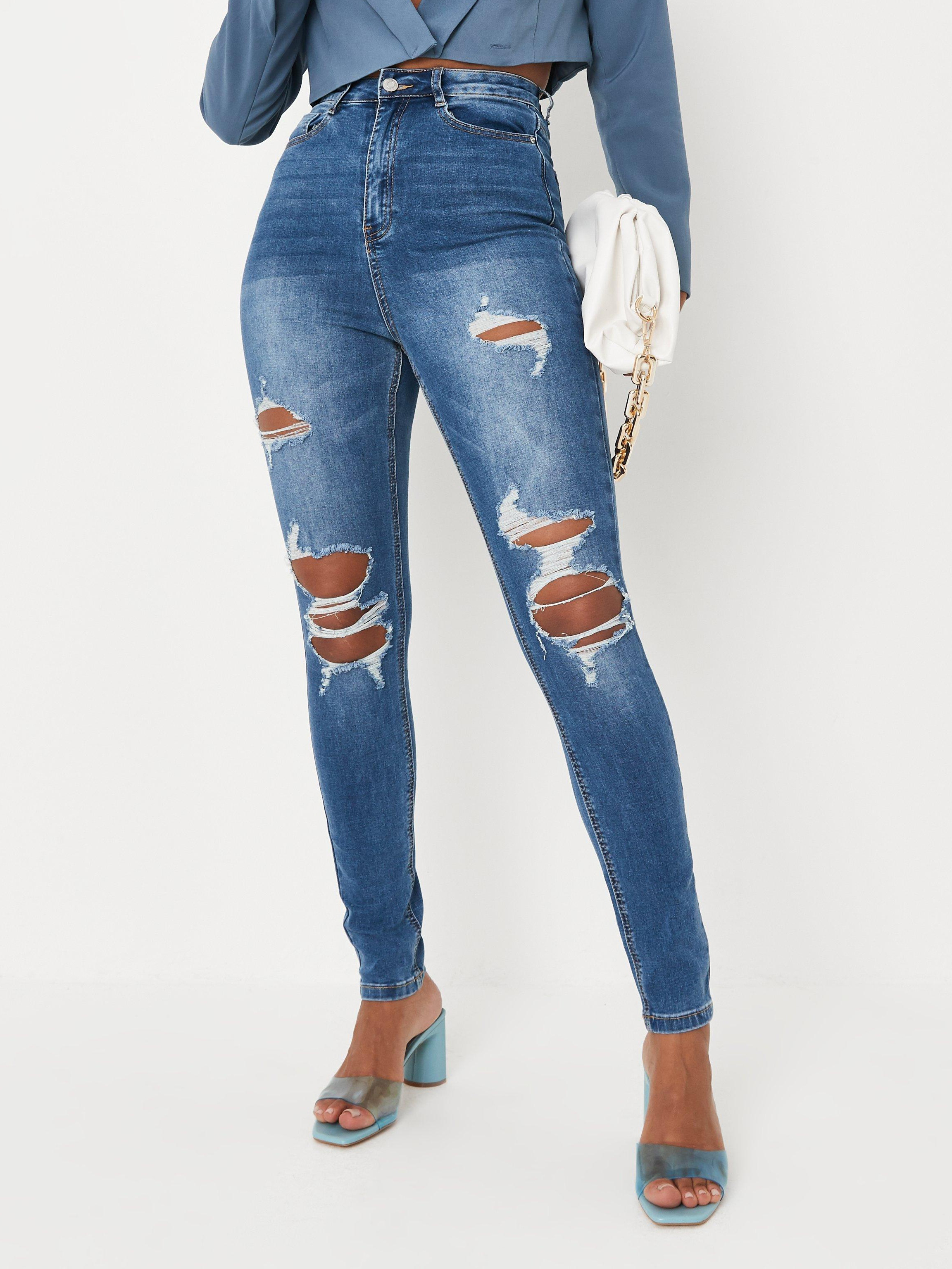 Акція на Джинси Skinny жіночі Missguided G1808507 44R Сині від Rozetka