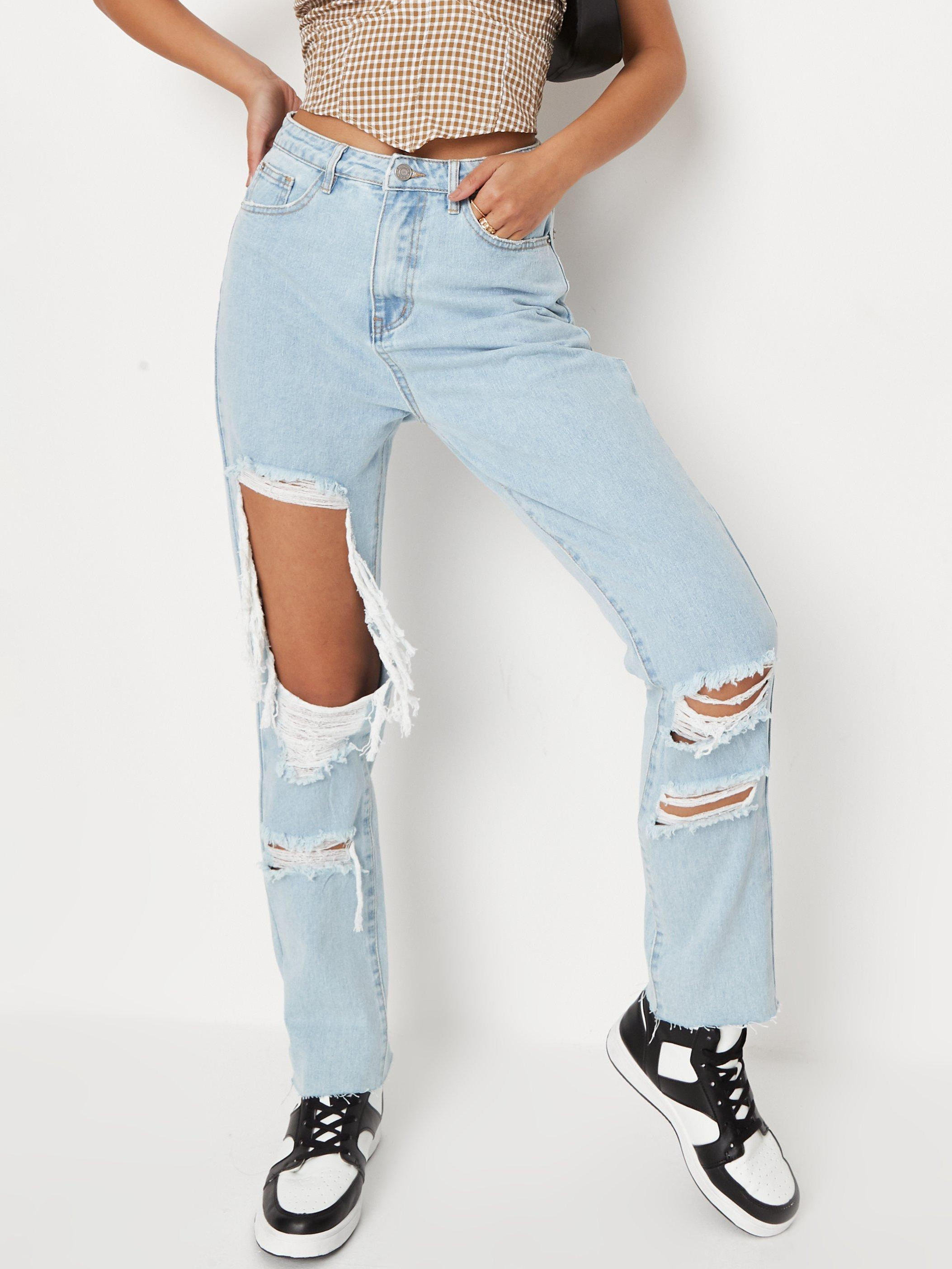 Акція на Джинси Regular Fit жіночі Missguided G1808294 38R Блакитні від Rozetka