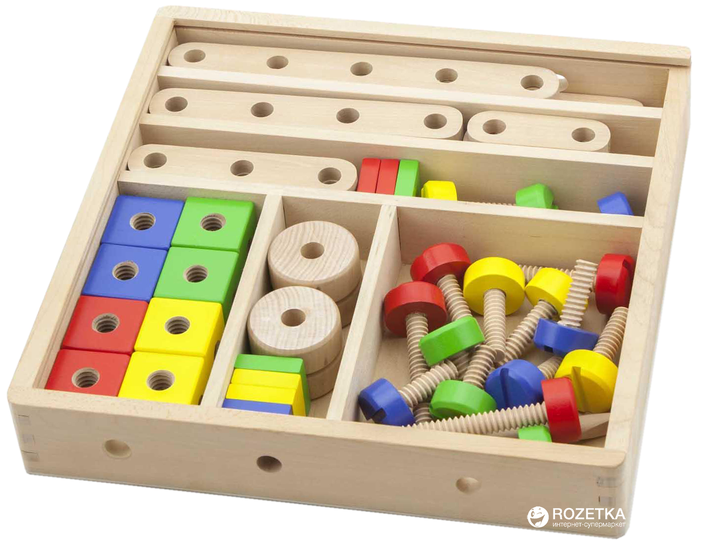

Деревянный конструктор Viga Toys 53 элемента (50490)