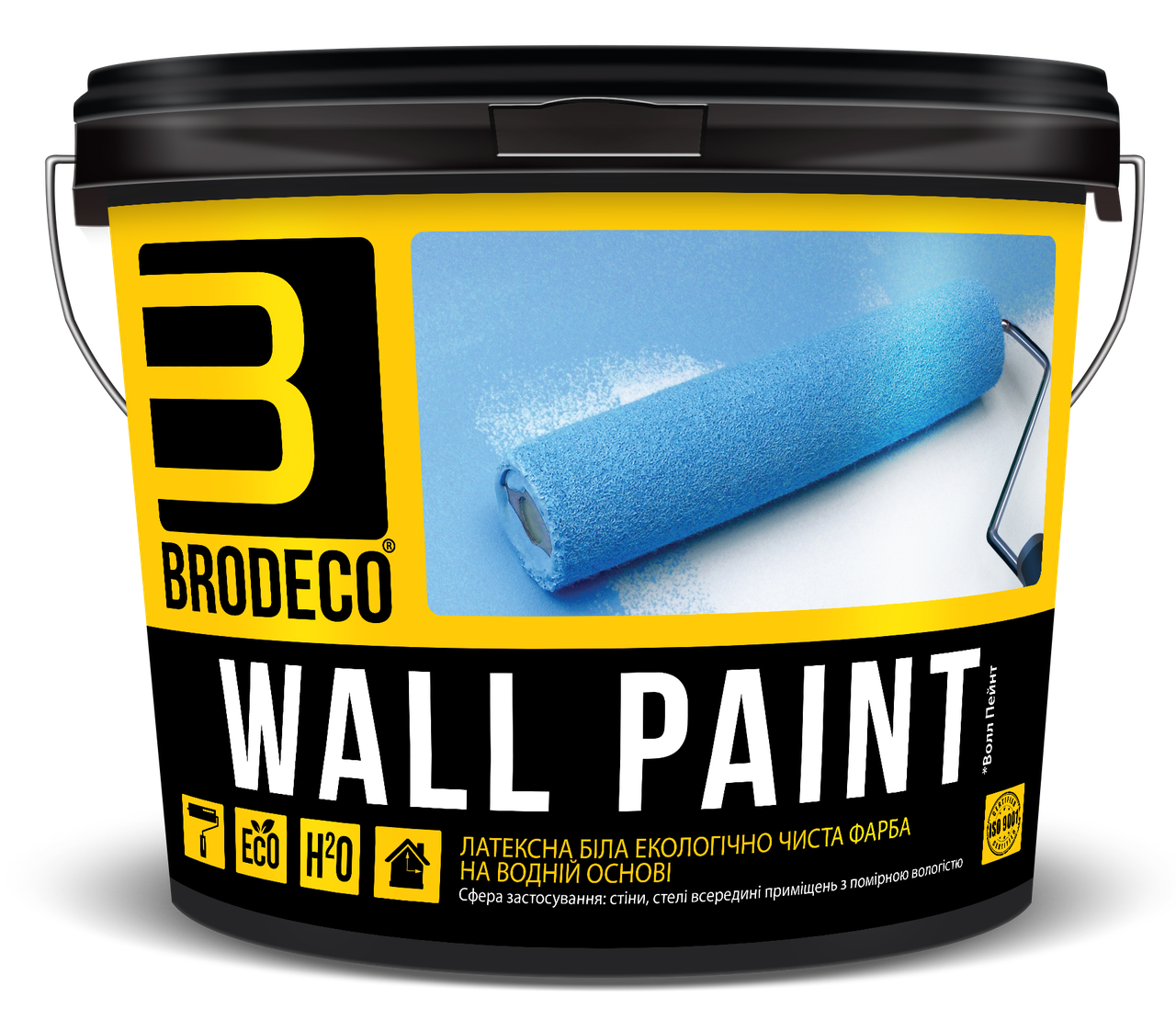 

Матовая латексная краска для внутренних работ Brodeco Wall Paint 2,5 л.