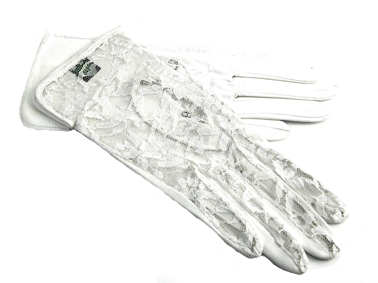 

Перчатки свадебные женские Alpa Gloves 329 кожа и кружево размер 6