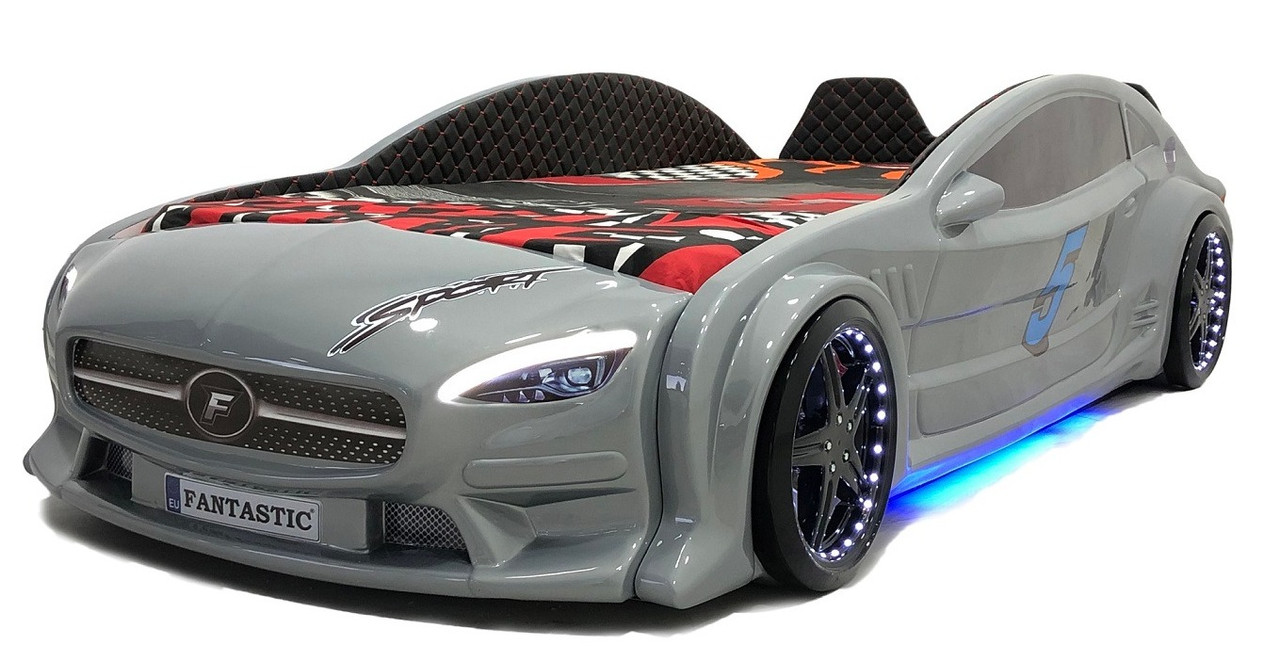 

Кровать-машина Fantasy Mersedes GT с подсветкой 80х160 Серая (500.01.01)