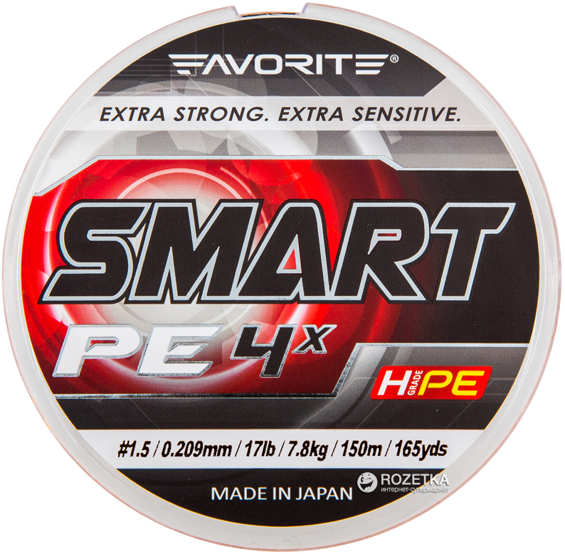 

Шнур Favorite Smart PE 4x 150 м #1.5/0.209 мм 7.8 кг Оранжевый (16931019)