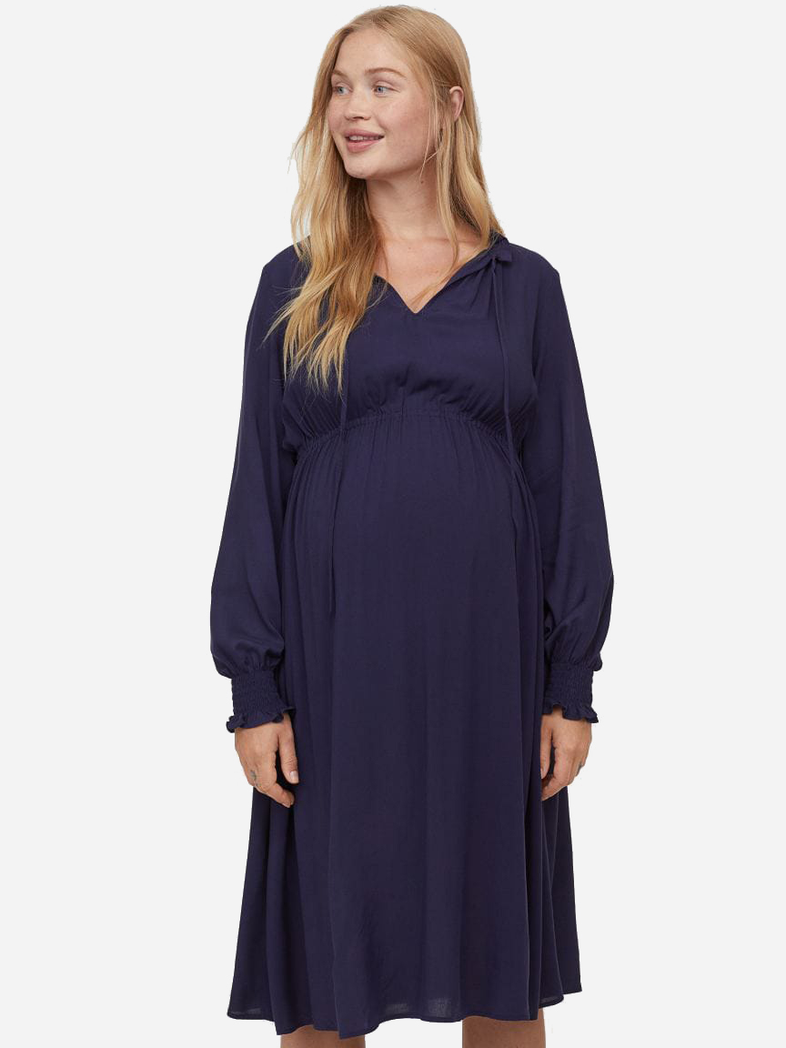 Плаття для вагітних міді осіннє H&M 0896928003 XL Темно-синє від Rozetka на платформі USKIDKA Акція на Плаття для вагітних міді осіннє H&M 0896928003 XL Темно-синє від Rozetka