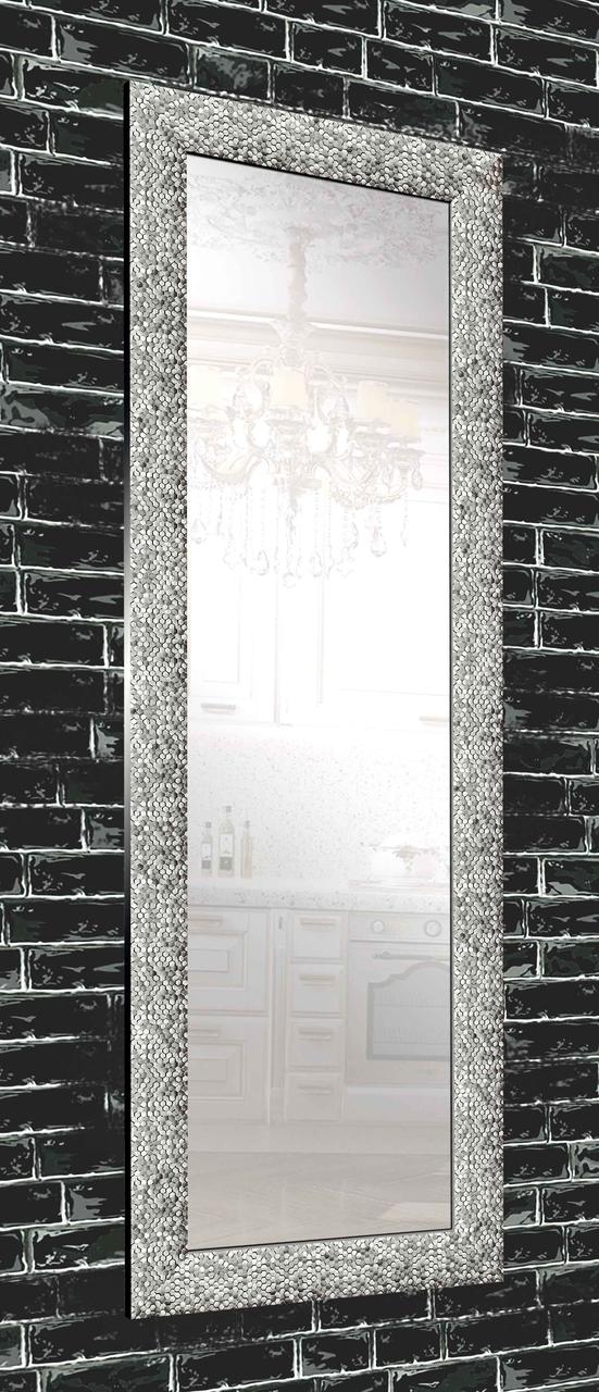 

Зеркало настенное в раме Factura Graphite beehive 60х174 см серебристый/серый