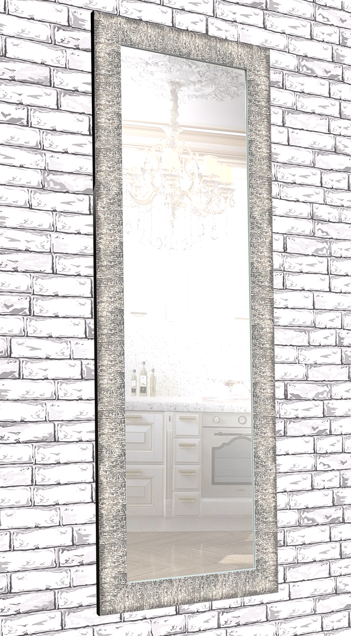 

Зеркало настенное в раме Factura Steel texture 60х174 см металлик