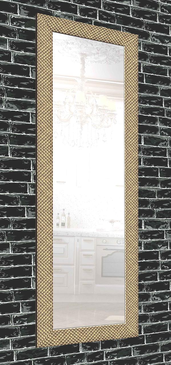 

Зеркало настенное в раме Factura Gold square 60х174 см золотое