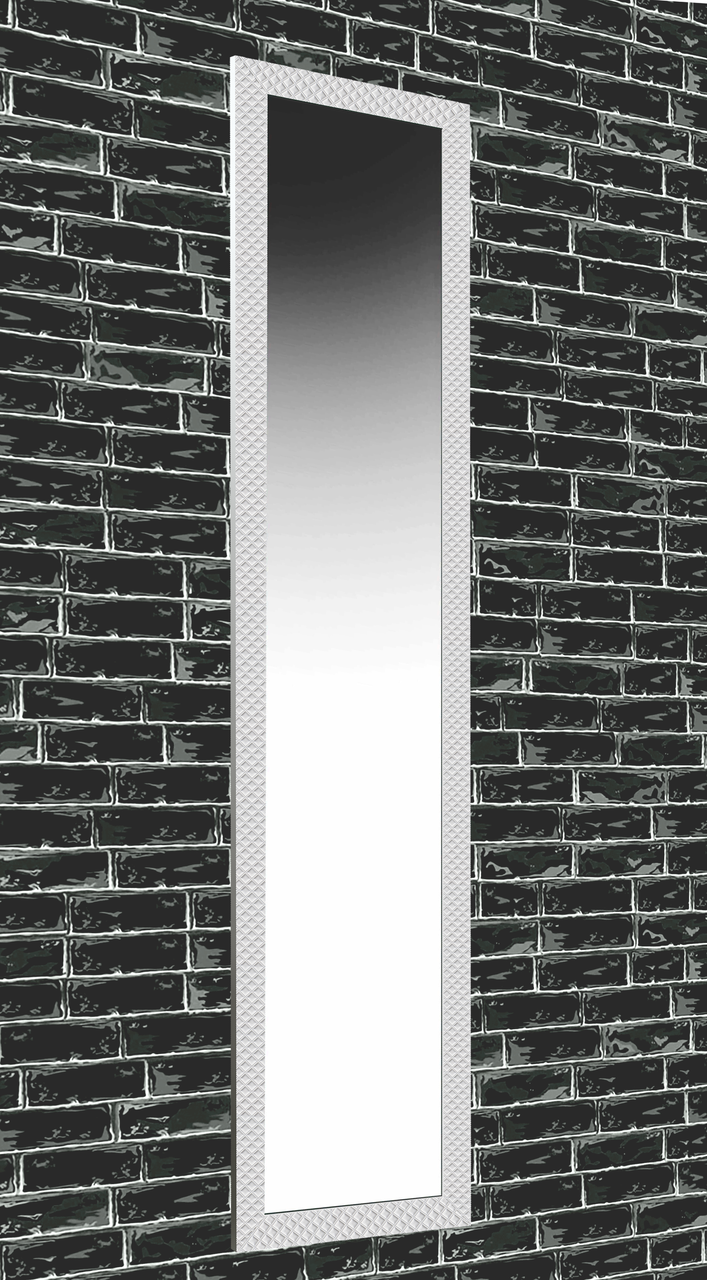

Зеркало настенное в раме Factura Small square White 45х167 см белое