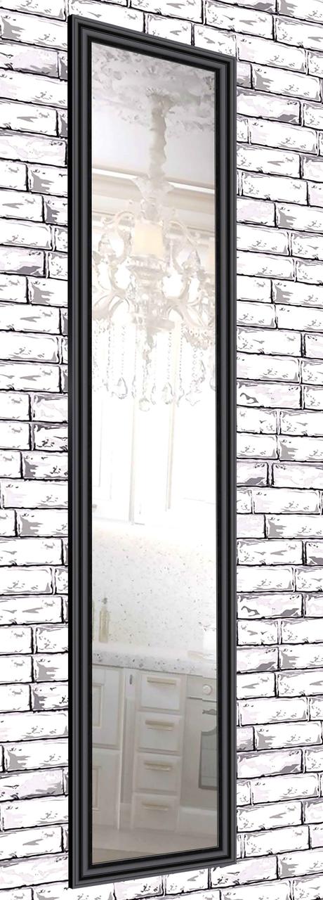 

Зеркало настенное в раме Factura Black small glossy 45х169 см черный