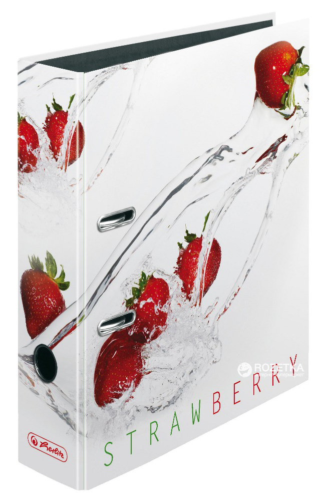 

Папка-регистратор Herlitz maX.file Fresh Fruit Strawberry А4 80 мм Белая (11305984)
