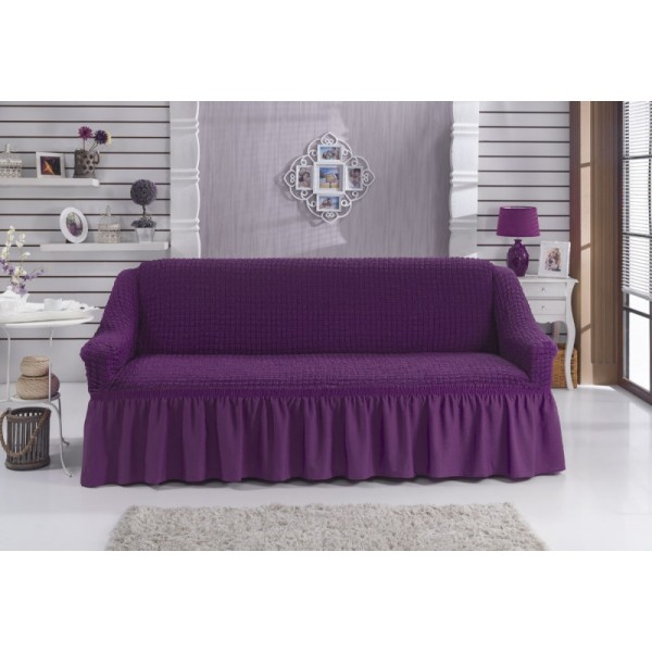 

Чехол на диван с юбкой Home Collection Evibu Турция Dark Purple 50057