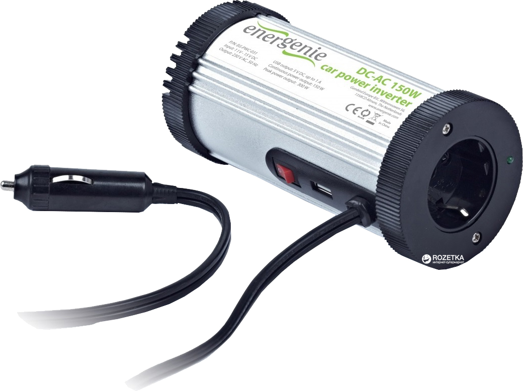 

Автомобільний інвертор EnerGenie 150 W (EG-PWC-031)