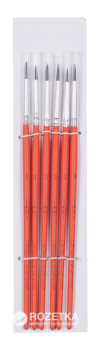 

Набор кистей ZiBi из ворса белки №3 6 шт (ZB.6930SQR-3)
