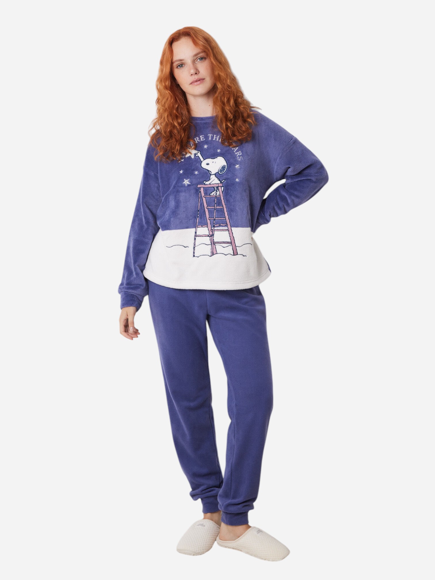 Акція на Піжама (світшот + штани) жіноча тепла Women'Secret MW PE Snoopy PJ 3138628 S Синя від Rozetka