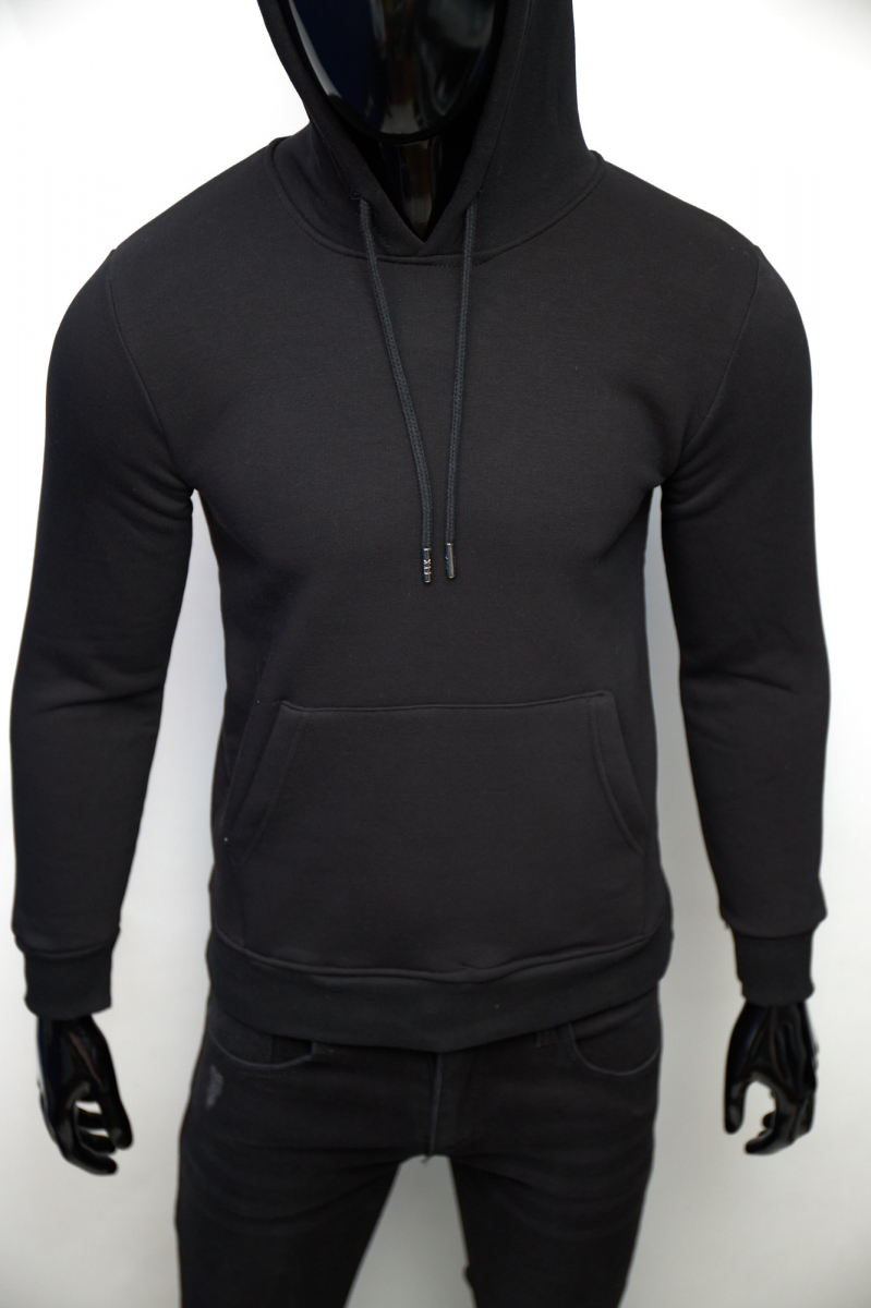 

Кофта мужская утепленная трикотажная с капюшеном Fashion Republic FTX 17010 XL Черный