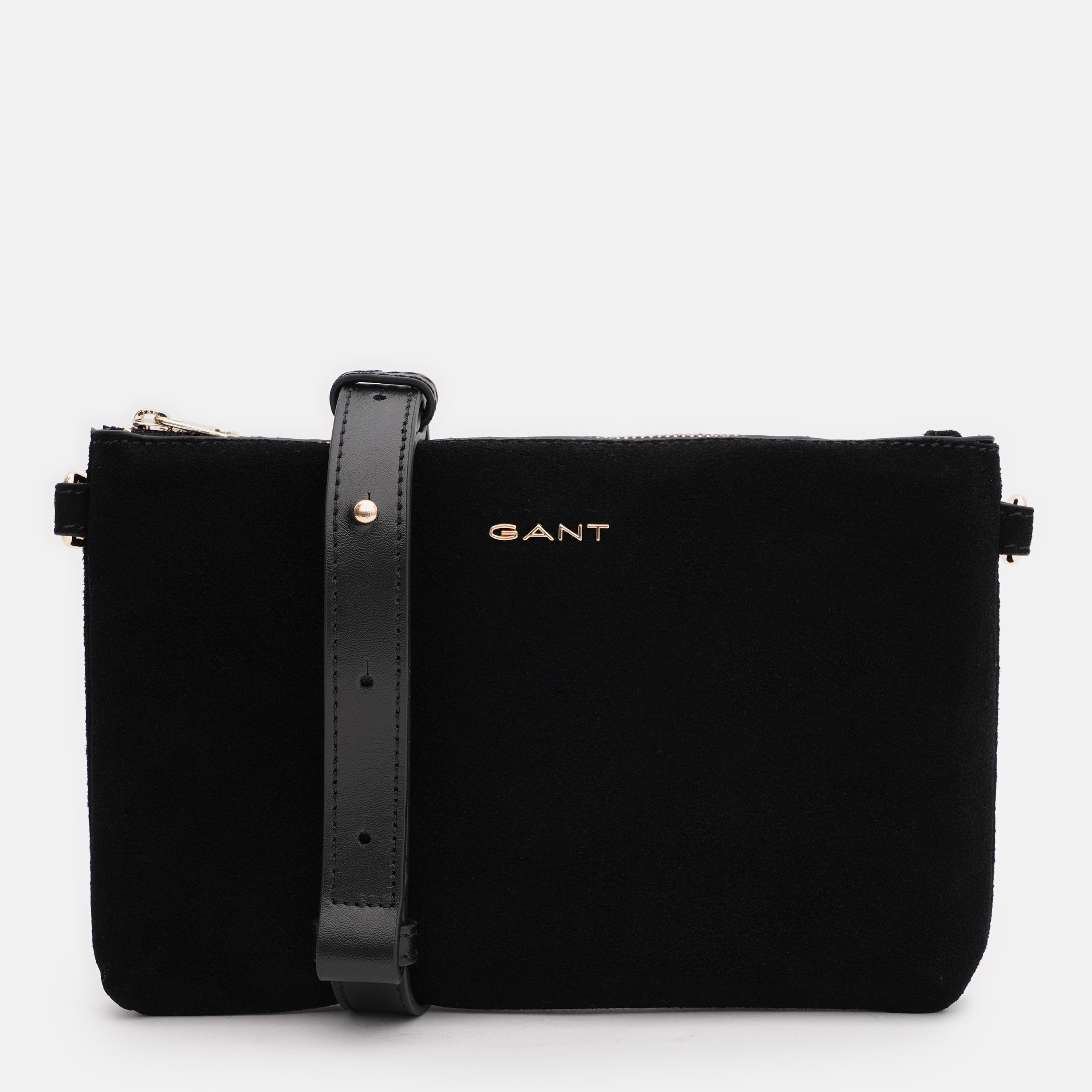 Акція на Сумка крос-боді через плече жіноча GANT Suede Crossbody Bag 4980005-5 Чорна від Rozetka