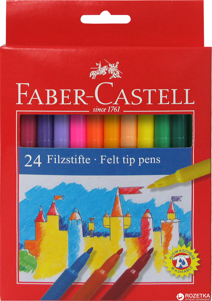 

Набор фломастеров Faber-Castell Felt Tip 24 цвета (8591272000666)