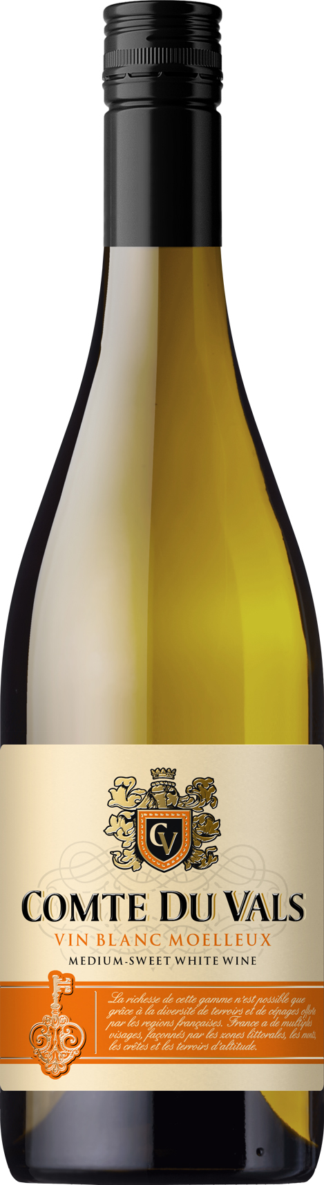 Вино Comte du Vals Blanc Medium Sweet біле напівсолодке 0.75 л (3770026797143)