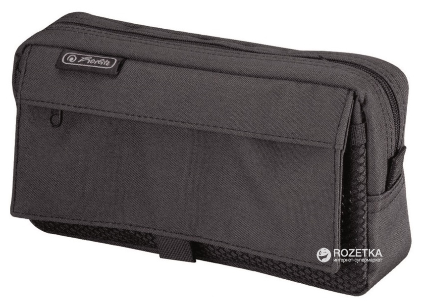 

Пенал Herlitz Pocket Black с 2 наружными карманами 1 отделение Черный (11415999)