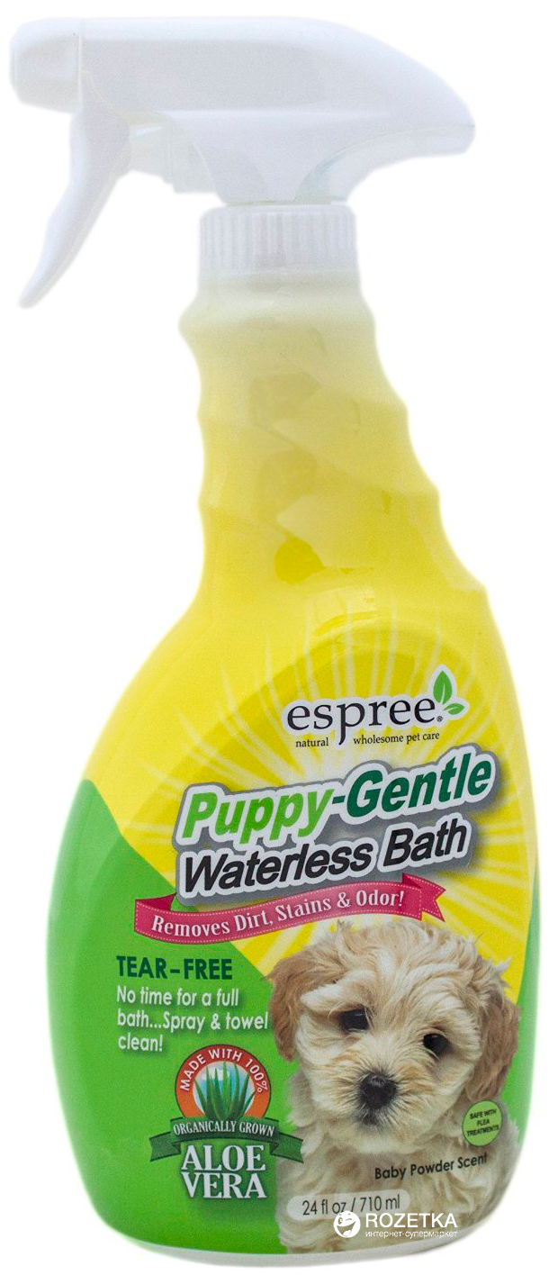 

Спрей Espree Puppy Waterless Bath для экспресс чистки кожи и шерсти щенков 710 мл (e01632)