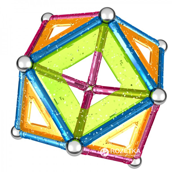 

Магнитный конструктор Geomag Color Glitter 44 детали PF.527.532.00 (0871772005322)